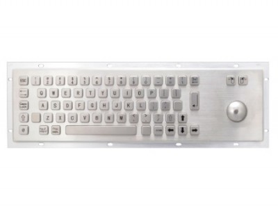 Металлическая клавиатура с трекболом
